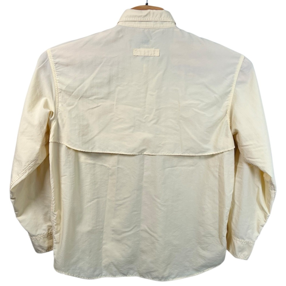 L.L. Bean Mens L Yellow Long Roll Tab Sleeve Vented Button Down Outdoor Shirt - Picture 3 of 5